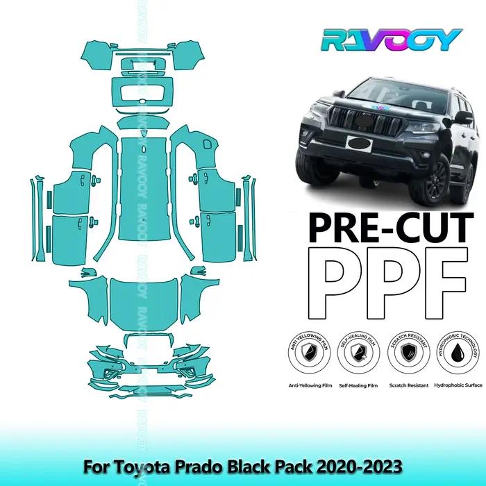 Film de Protection de peinture PPF prédécoupé pour voiture, véhicule complet pour Toyota Prado Black