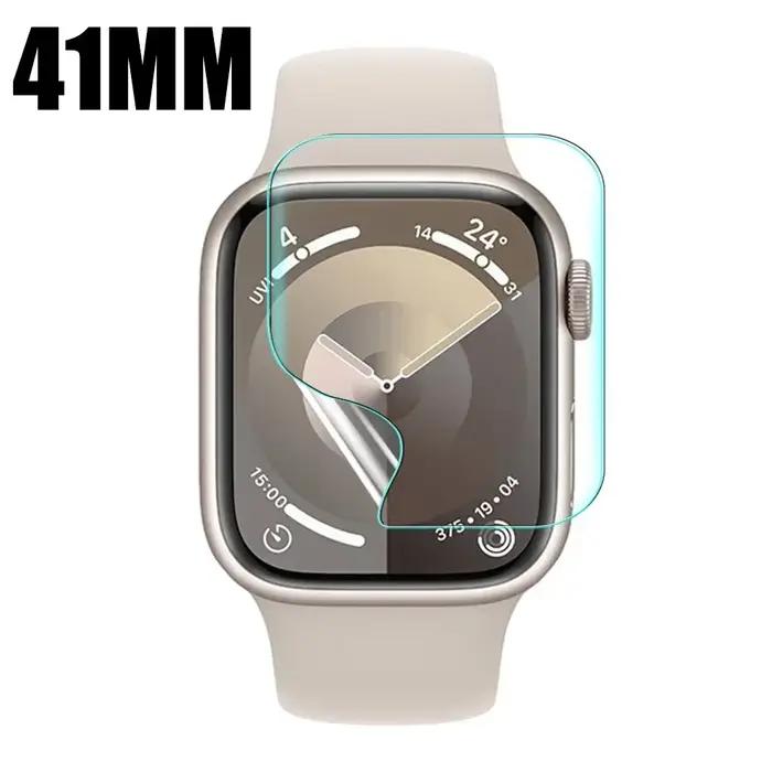 Film de protection pour Apple Watch Series 10, 9, 42, 46mm, 41, 45mm, protecteur d'écran en TPU tran