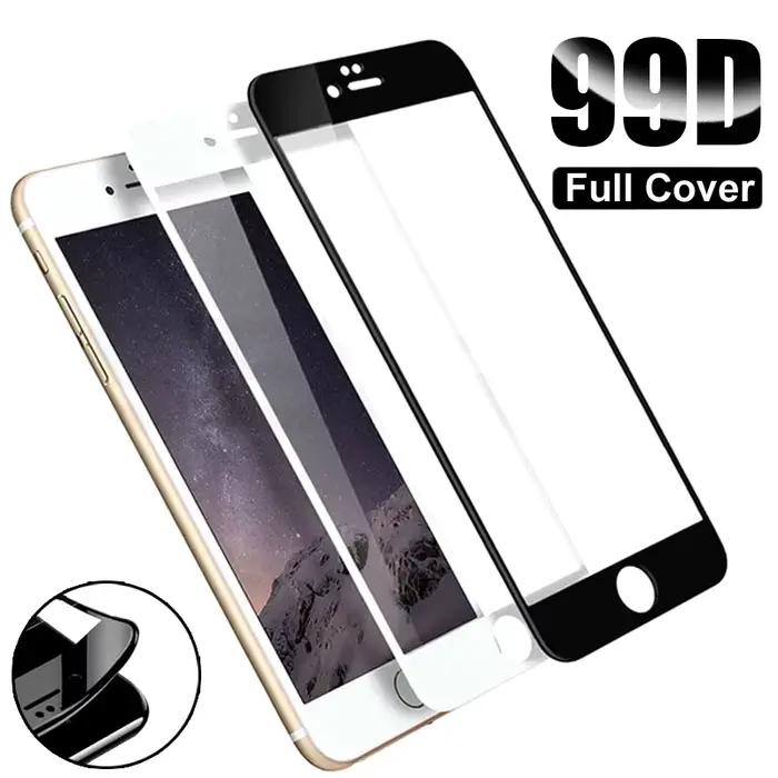 Protection d'écran en verre souple à bords arrondis pour iPhone 7 8 6 6S SE 2020, film de protection