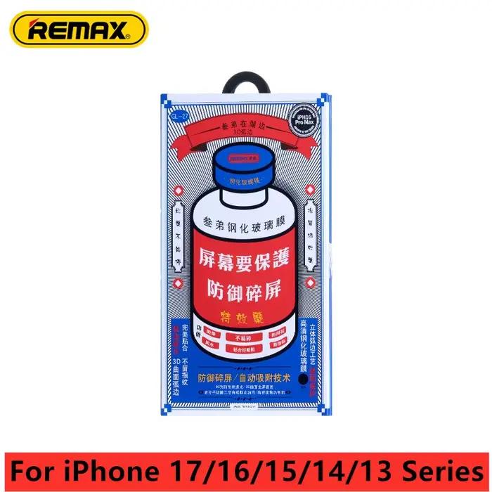 Remax HD protecteur d'écran en verre trempé pour iPhone 17 17Air 17Pro 17ProMax pour iPhone 16 16Pro