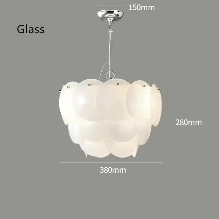 Lustre en verre blanc au design danois, lampe suspendue à anneau en céramique rétro français, éclair