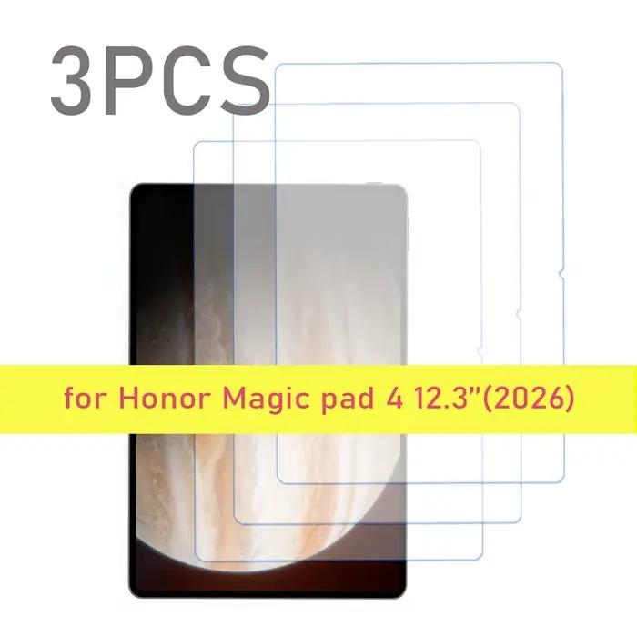 Lot de 3 protecteurs d'écran en verre pour Honor Magic pad 4 12.3'' 2026, film de protection pour ta