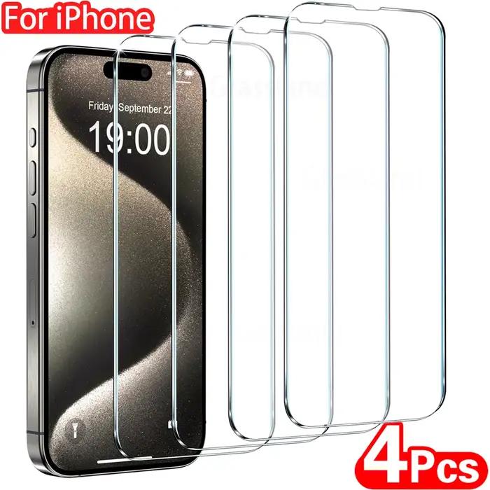 Protecteur d'écran en verre pour iPhone, Film de protection en poly, Verre du Guatemala pour iPhone 