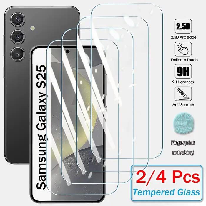 Protecteur d'écran en verre trempé, 2/4 pièces, pour Samsung Galaxy S26 S25 S24 Ultra S23 S22 Plus F