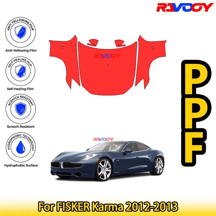 Pour FISKER Karma 2012-2013 brillant mat noir pré-découpé avant PPF Kit Film de Protection de peintu