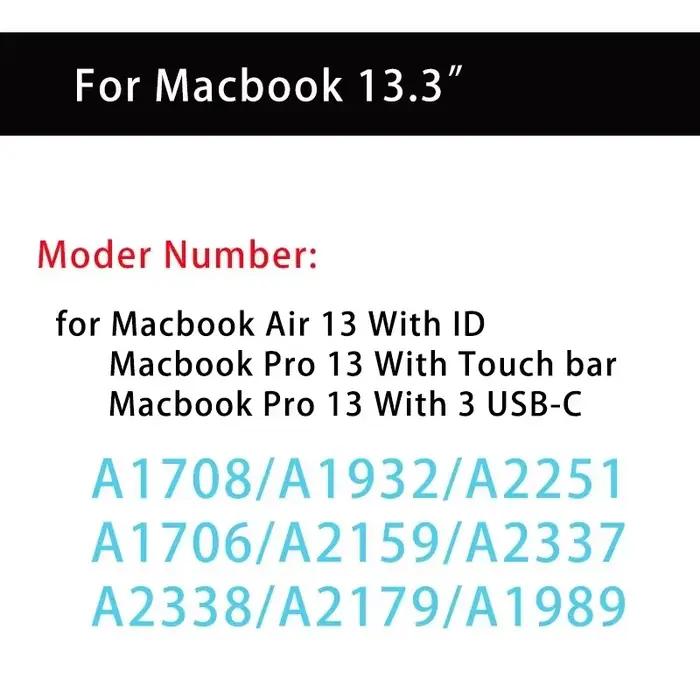 Film de protection pour ordinateurs portables Apple, MacBook Pro 13 pouces, MacBook Air 13,3 pouces 