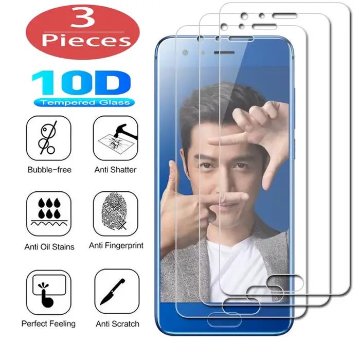 Film de protection d'écran en verre trempé, 3 pièces, pour Huawei Honor snap6C Pro 7X 6X 5X 8 9 Lite