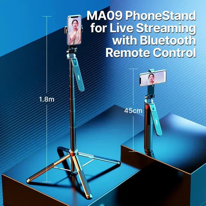 Ulanzi MA09 trépied pour Smartphone Bluetooth Selfie bâton trépied de bureau pour iPhone 12 13 14 Go