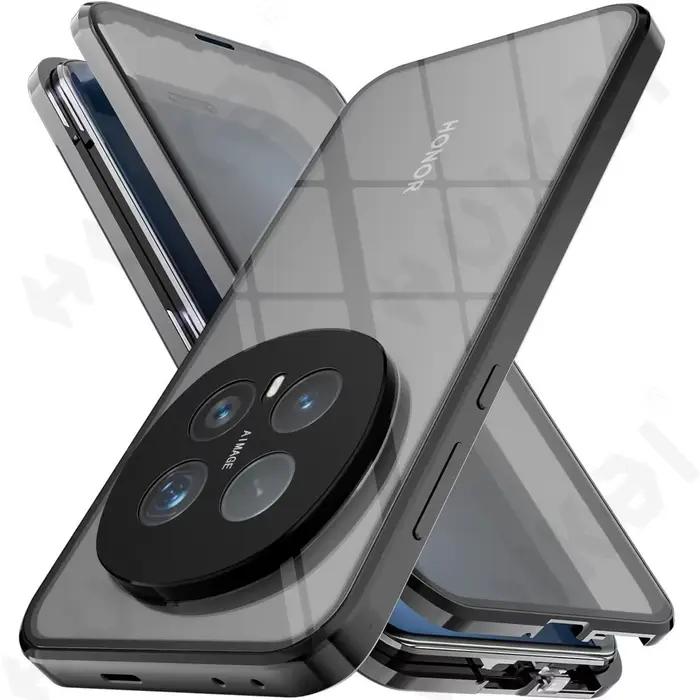 Coque pour Honor Magic 8 Lite Pro, Protection magnétique à 360 degrés, verre trempé avant et arrière