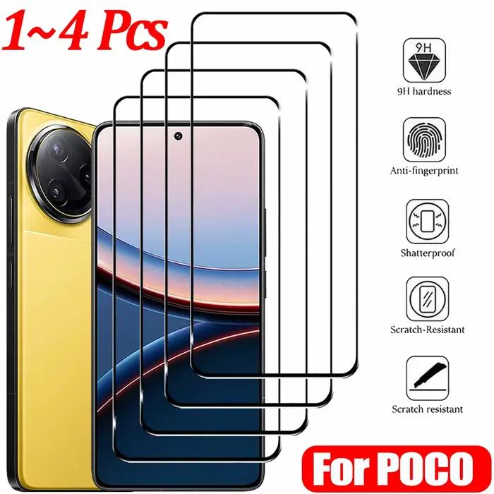 Verre trempé pour Poco F8 F7 Ultra X7 X6 F6 Pro 5G protecteur d'écran PocoX6 Pro verre avant Poco M6