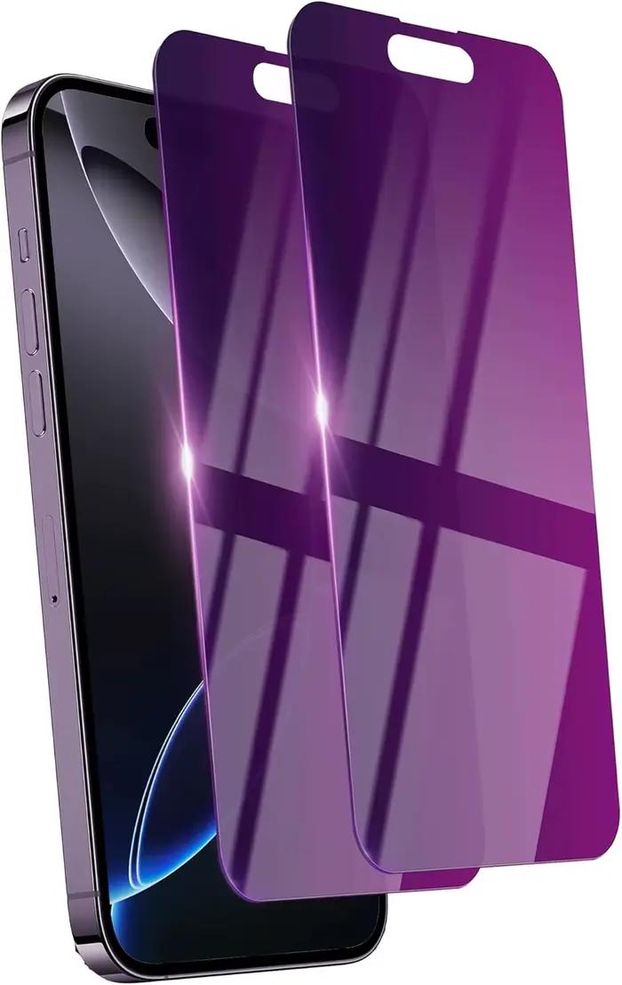 Protecteur d'écran de confidentialité 2 pièces pour iPhone 16 15 14 13 12 Pro Max Verre trempé Prote