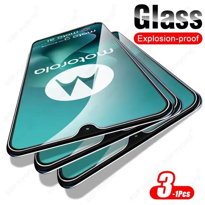 3 pièces étui de protection en verre pour Motorola MotoG06 Moto G06 G 06 puissance 06Power G06Power 