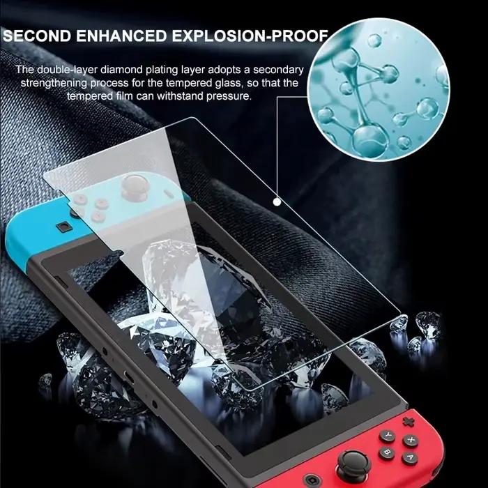 3 pièces verre de protection pour nintendo Switch protecteur d'écran en verre trempé pour Nintendos 