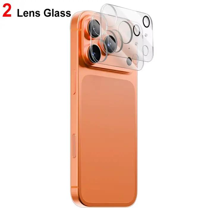 2 + 2 verre trempé de protection arrière pour iPhone 17 Air 16 15 Plus Pro Max 17Air 17Pro Film d'ob