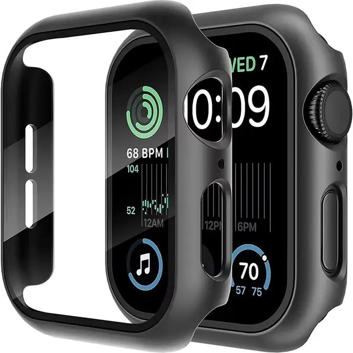 Verre trempé + couvercle pour Apple Watch 11 10 9 8 7 46mm 42mm, étui de protection d'écran pare-cho