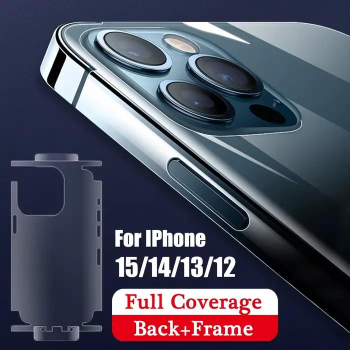 Protecteur d'écran arrière en film hydrogel transparent pour Apple, bord rond, protection complète, 