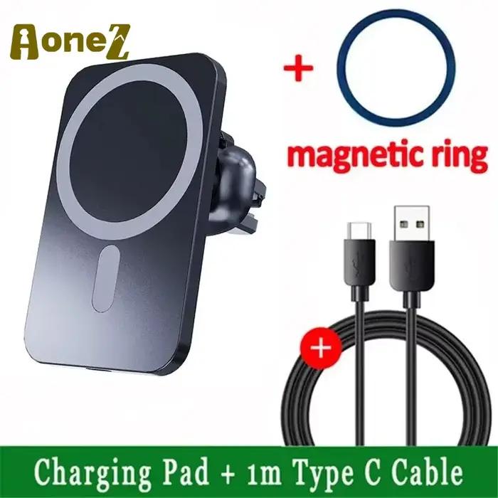 Chargeur de voiture sans fil MagSafe 30W pour iPhone 17 16 15 14 Pro Max Samsung Xiaomi, support mag
