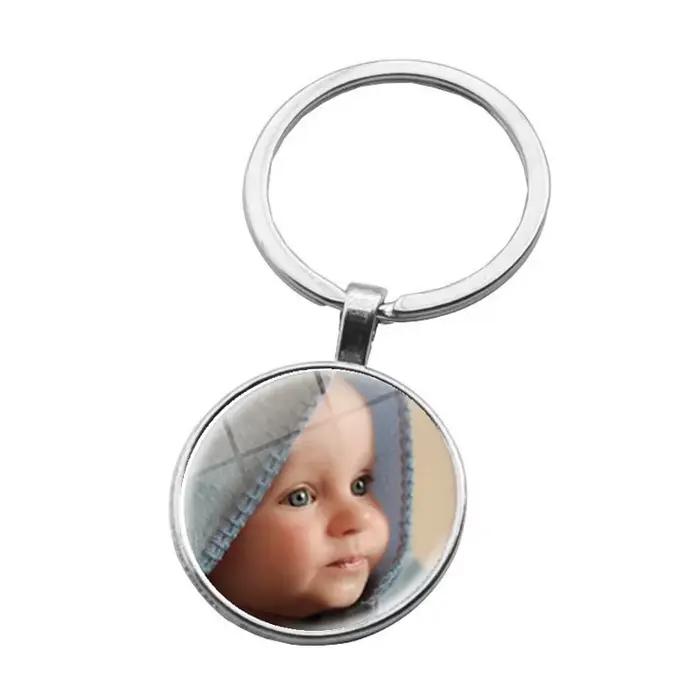 Porte-clés personnalisé avec photo de votre bébé, enfant, colonne vertébrale, papa, grand-parent aim