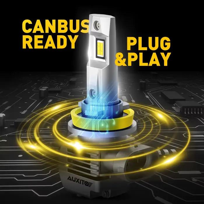 Ampoules LED AUXITO Q16 Canbus H8 H11, 2 pièces, 20000LM 100W, haute puissance, phare de voiture 901