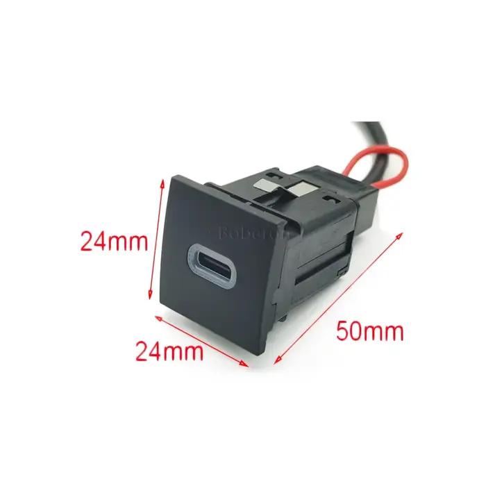 Prise de charge rapide PD Type-C pour voiture, adaptateur d'alimentation à charge rapide pour VW Gol