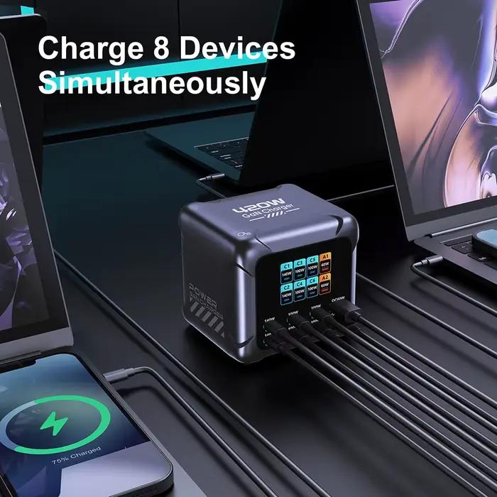 Ubigbuy 420W GaN chargeur PPS PD3.1 140W USB Type C