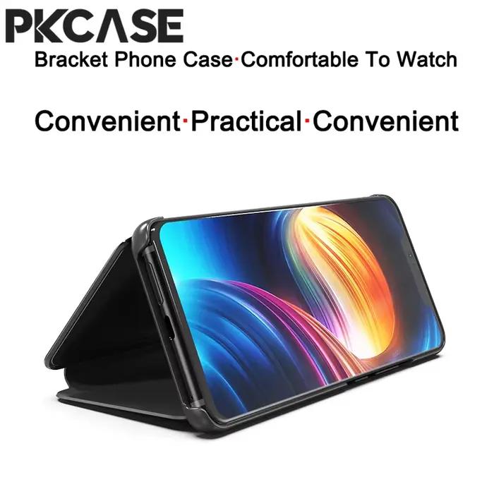 Étui de téléphone intelligent PKCASE avec miroir rabattable pour Samsung A06 A16 A26 A36 A56 A55