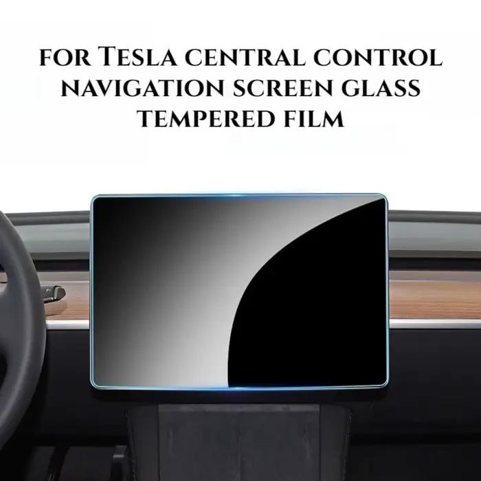 Nouveau film de protection en verre trempé 9H mat anti-traces de doigts pour écran de navigation central Tesla Model 3 Y de 15 pouces