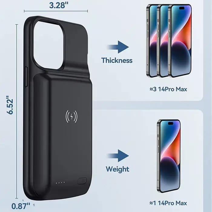 Étui de chargeur de batterie pour iPhone 15 14 13 12 Pro Max