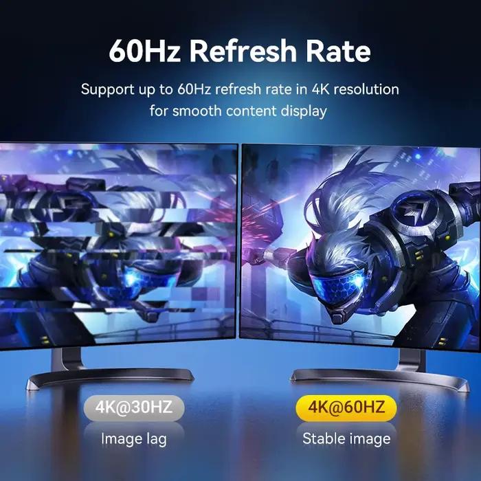 Câble DisplayPort vers HDMI 4K 60Hz pour ordinateur portable, moniteur HDTV, projecteur et autres appareils de divertissement occasionnels