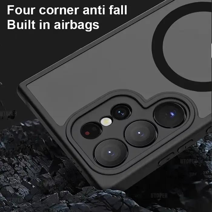 Coque de téléphone magnétique mate de luxe