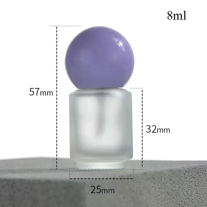 Flacon vide en verre transparent pour vernis à ongles 8/10/15 ml avec couvercle et pinceau – Contenants cosmétiques en verre pour ongles avec applicateur