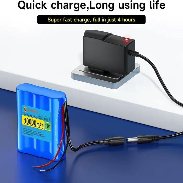 Batterie De Remplacement Li-Ion Rechargeable 12V 3000Mah Avec Chargeur Haute Vitesse Pour Voitures Bateaux Et Plus D'appareils Rc Occasions Spéciales