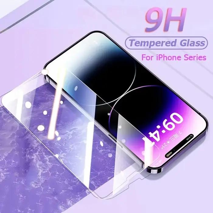 Film en verre trempé HD pour iPhone 17 14 13 12 11 15 Pro Max 12 13 X Xs Max XR avec protection anti-rayures et clarté cristalline pour amoureux de la photographie et gamers