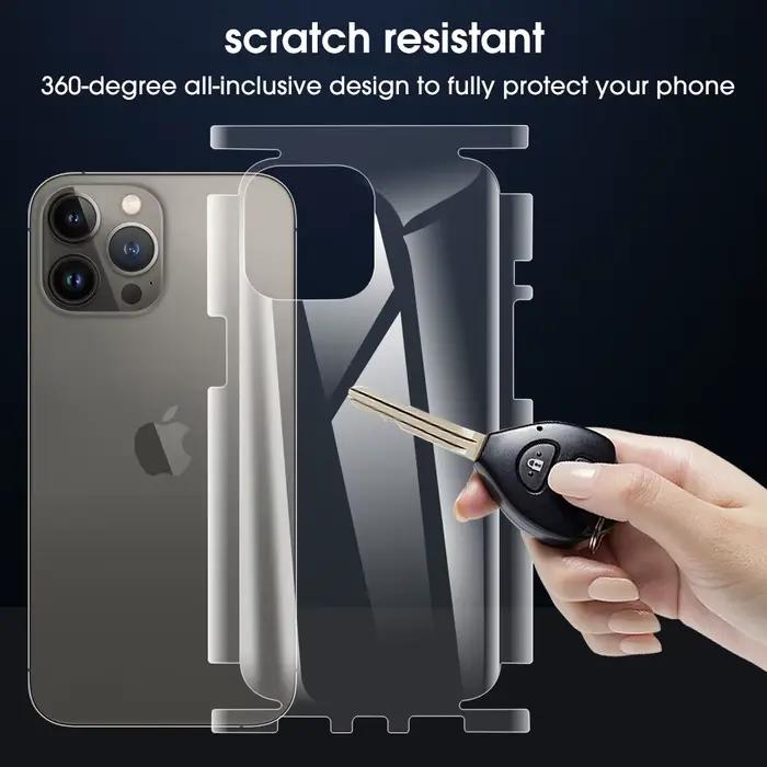 Pour iPhone 12 13 14 15 Pro Max clair avant arrière bordure protecteur d'écran Protection complète corps enveloppement