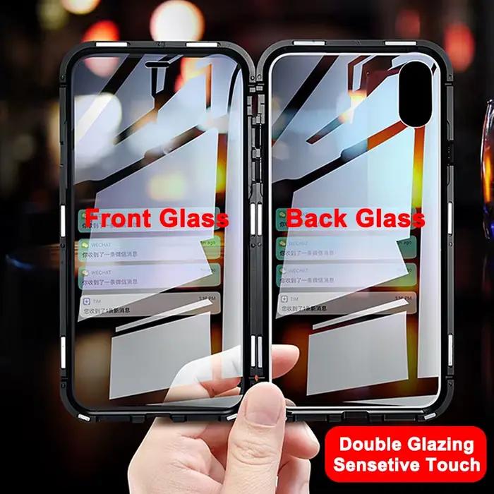 Coque en verre trempé magnétique pour OPPO Reno 7 8 10 et versions pro, protection complète, design élégant pour homme et femme, occasions quotidiennes et spéciales