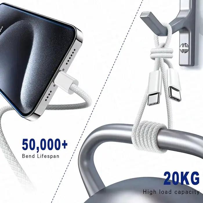 Apple D'origine PD 60W Charge Rapide Chargeur Câble Pour iPhone 17 16 15 14 13 12 11 Pro Max X XS XR 8 Plus USB Type C Lightning Câble de Charge