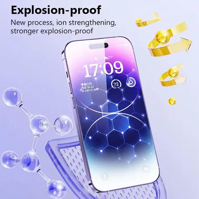 3 pièces verre trempé pour iPhone 15 14 13 12 11 Pro Max protecteur d'écran