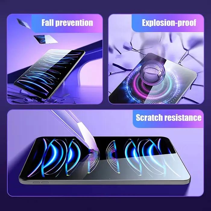 Protecteur d'écran en verre trempé pour Apple iPad Pro 12.9 2022 2021 2020 2018 2017 2015