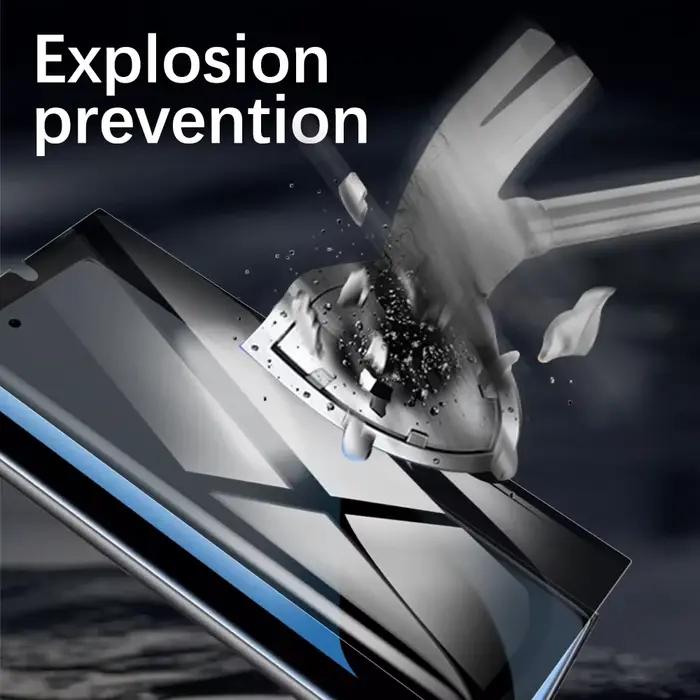 Film en verre trempé anti-espion pour Samsung Galaxy S24/S25 avec cadre facile à installer pour une utilisation privée sans inquiétude