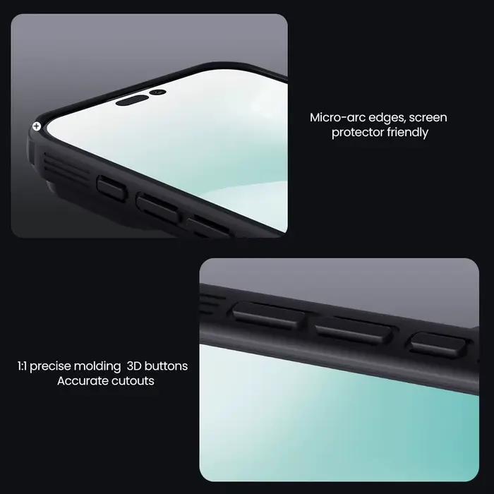 NILLKIN Coque pour iPhone 17 Pro Max 16 Plus 15 14 13 12 Air, Coque CamShield avec Protection de l’Objectif