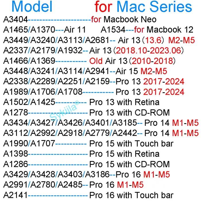 Protecteur d'écran pour MacBook Air 13 M5 M4 M3 M2 M1 Air 15 Pro 14 15 16 11 12 13 Neo Skin HD Film souple de protection A3449 A3448 A3427