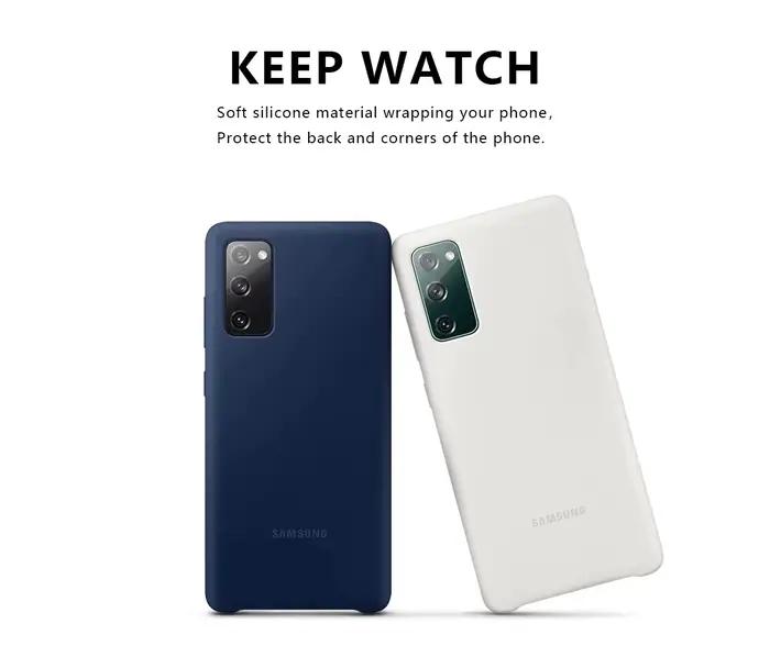 Coque originale en Silicone soyeux au toucher doux pour Samsung Galaxy S20FE