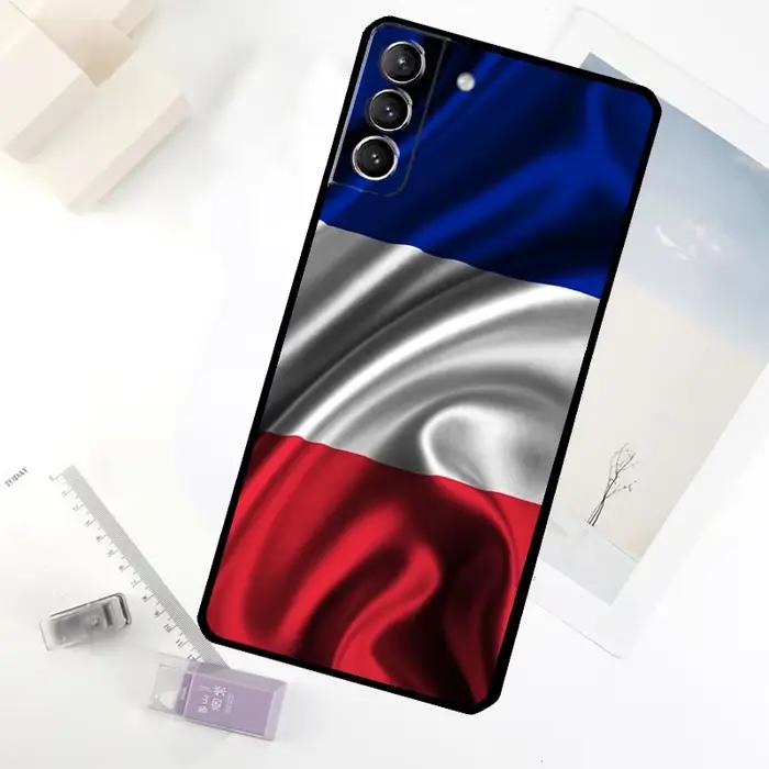 Coque de téléphone Drapeau National Français pour Samsung Galaxy S25 S24 S23 S22 S21 S20 S26 Ultra S10 Plus S23 FE S25 FE