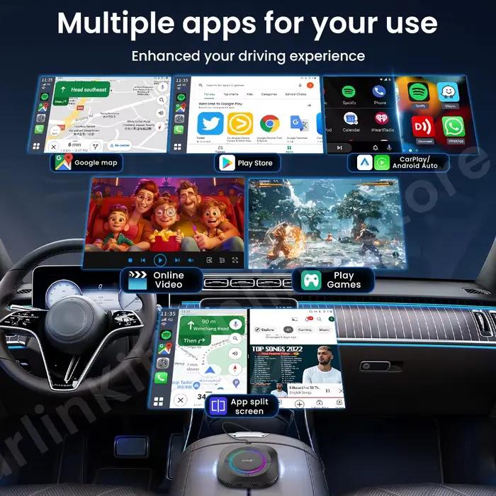 Carlinkit Android 13 S2 Ai Box SM6115 Carplay sans fil