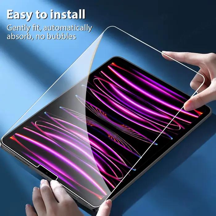 Verre trempé pour iPad 10e 9e génération A16 Pro 12.9 11 13 2025 protecteur d'écran pour iPad Air 4 5 Mini 6 7 7e 8e 10.2 Film ultraclar avec protection antidéflagrante et résistance aux rayures pour une utilisation quotidienne et voyage