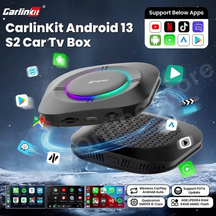 Carlinkit Android 13 S2 Ai Box SM6115 Carplay sans fil