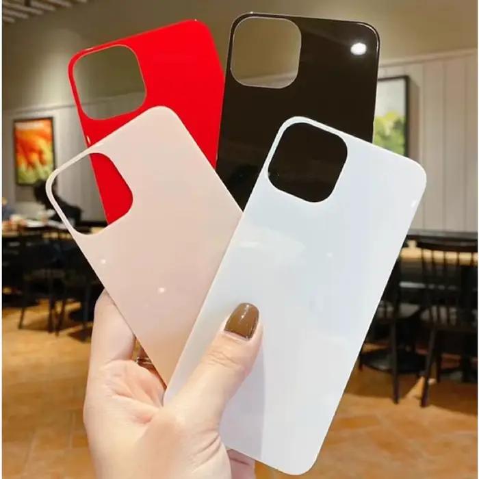 2 pièces 6 couleurs noir Sierra bleu dos 9H verre trempé pour iPhone 15 14 Plus 12 mini 13 11 Pro Max Film de protection d'écran arrière