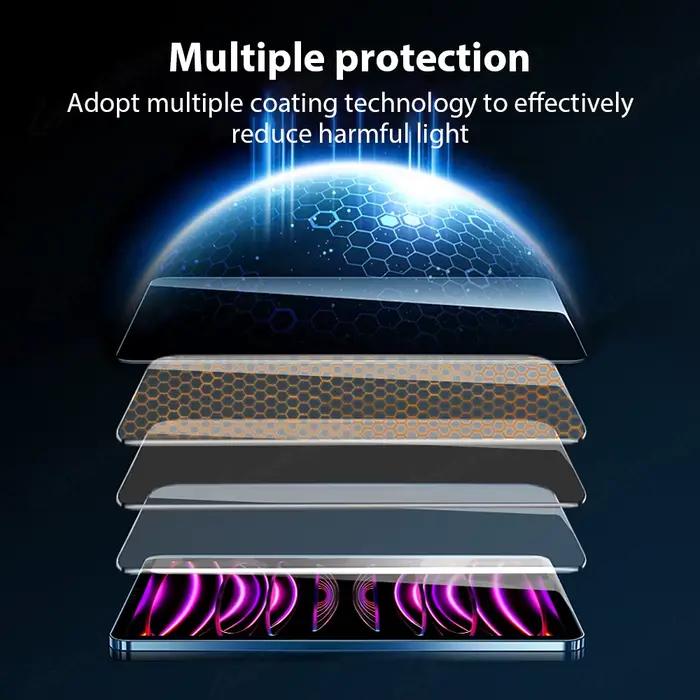 Verre trempé pour iPad 10e 9e génération A16 Pro 12.9 11 13 2025 protecteur d'écran pour iPad Air 4 5 Mini 6 7 7e 8e 10.2 Film ultraclar avec protection antidéflagrante et résistance aux rayures pour une utilisation quotidienne et voyage
