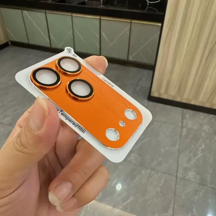 1 ensemble de verre de Protection de caméra en métal à couverture complète pour IPhone 17 Pro Max