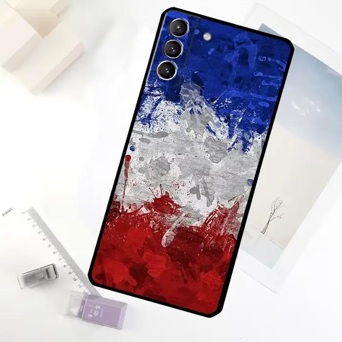 Coque de téléphone Drapeau National Français pour Samsung Galaxy S25 S24 S23 S22 S21 S20 S26 Ultra S10 Plus S23 FE S25 FE